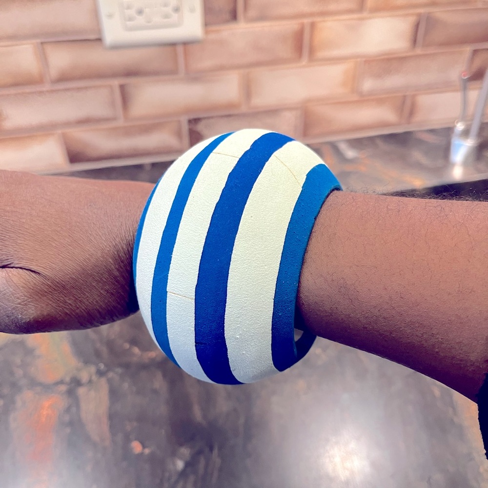 Statement Bracelet with Stripes